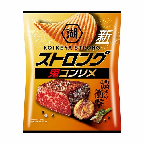 [KOIKEYA] 코이케야 KOIKEYA STRONG 포테이토칩 오니콘소메비프 55g 12개