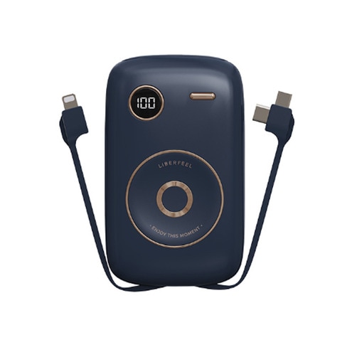 LIBERFEEL  10000mAh 보조배터리 휴대용 보조배터리 기내 탑승가능 T-45 - 네이비