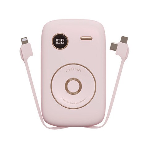 LIBERFEEL  10000mAh 보조배터리 휴대용 보조배터리 기내 탑승가능 T-45 - 핑크