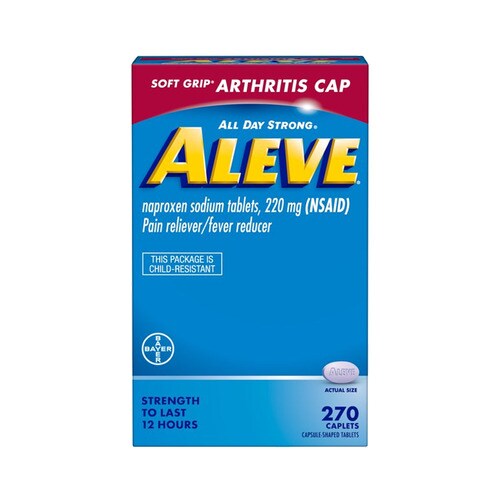 얼리브 나프록센 220mg (NSAID) 통증 완화제/해열제, 270 캐플릿