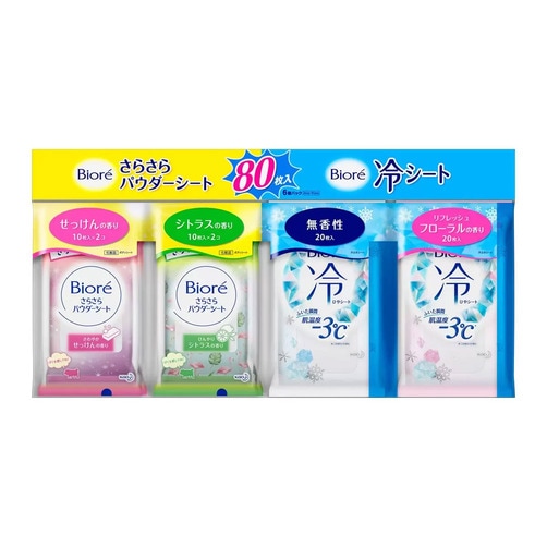 [Biore] 비오레 사라사라 파우더&-3도 냉감시트 6개세트