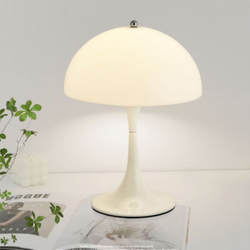 버섯 화이트 단스탠드 무드등 카페 감성조명 안방 협탁 테이블램프 - 플러그버전