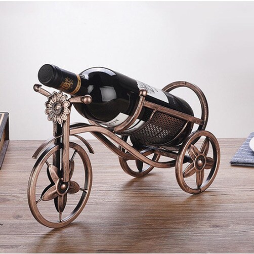 북유럽풍 빈티지 자전거모형 와인거치대 인스타 감성 와인랙_샴페인색 - 1개입