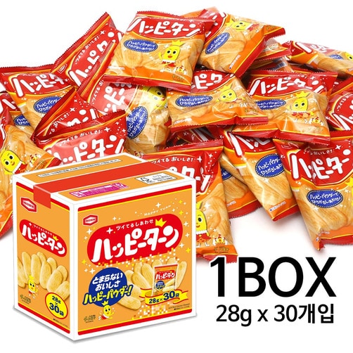 [카메다제과] 핫피탄 쌀과자 1BOX (28g x 30봉지)