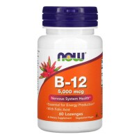 나우푸드 비타민B-12 5,000 mcg, 60 로젠지