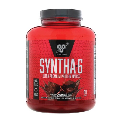 BSN 신타6 울트라 프리미엄 단백질 파우더, 초콜릿 밀크쉐이크, 5LB (2.27kg)