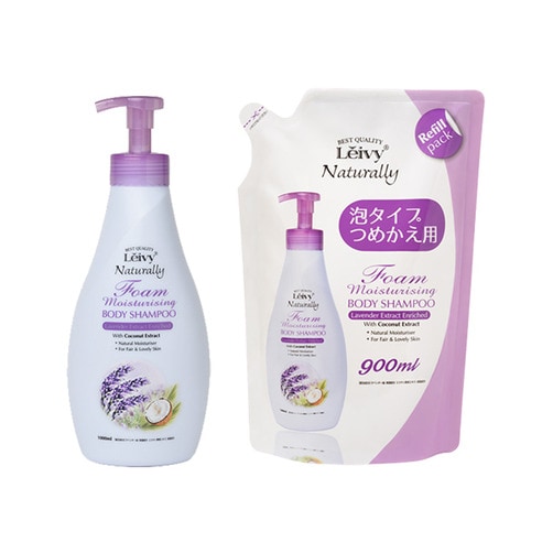 leivy 폼바디샴푸(거품타입) 라벤더 본체+리필용 세트