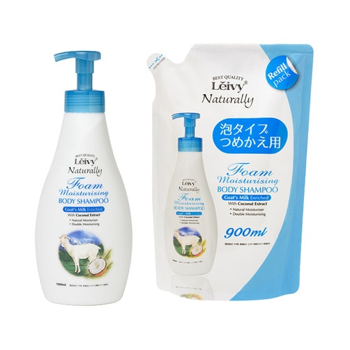 leivy 폼바디샴푸(거품타입)  고트밀크 본체+리필용 세트