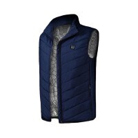 추운 겨울 필수품! 9군데 발열 USB 히터조끼 - 블루 XL